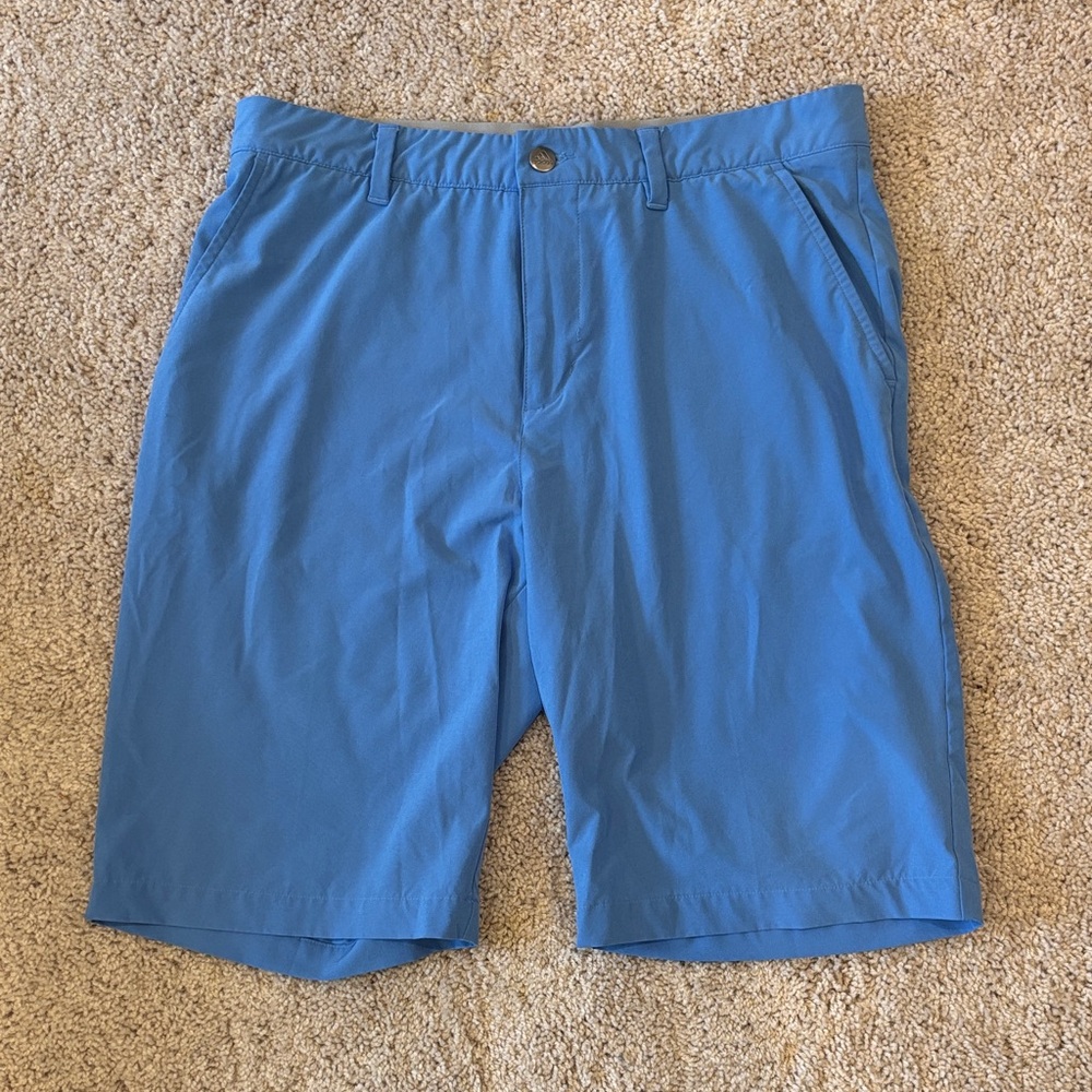 adidas Men's Vibrant Blue Flat Front Shorts